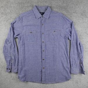 Nat Nast Shirt Men's M Blue Luxury Originals Long Sleeve Button Up Cotton Vented